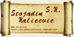 Stojadin Maličević vizit kartica